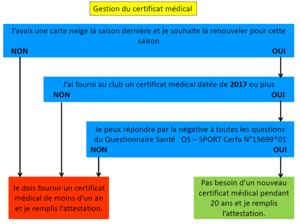 Organigramme Certificat médical